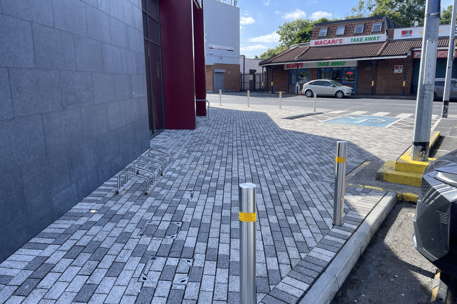 Paved entrance walkway, power washed