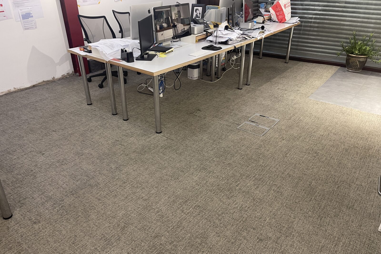 Office carpet, commercial clean