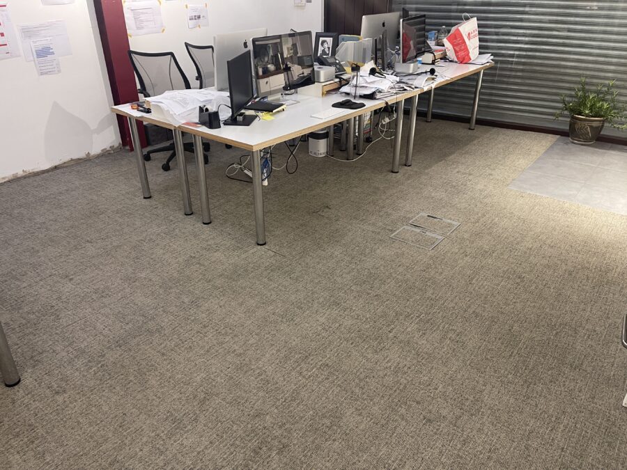 Office carpet, commercial clean