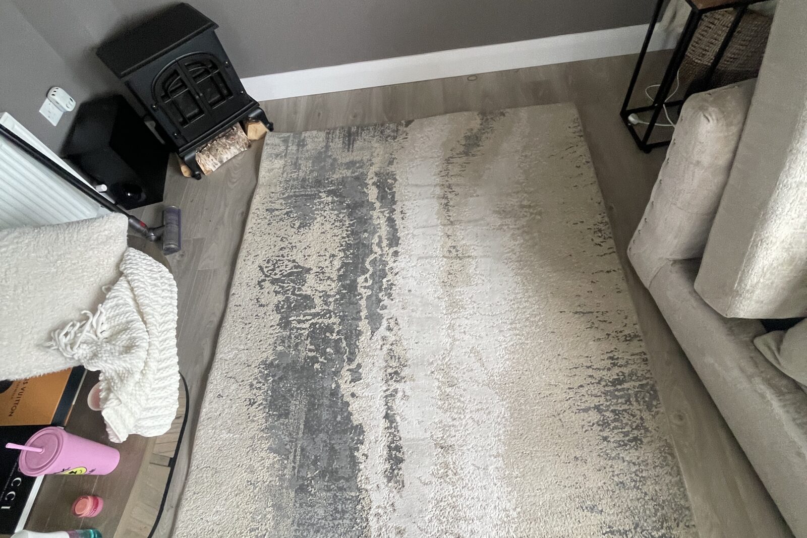Area rug, deep cleaned